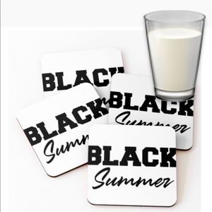black summer coasters